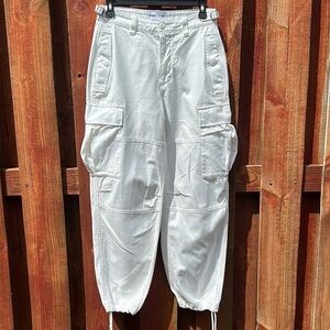 TNA White Cargo Pants Relaxed Fit Lightweight Size 2